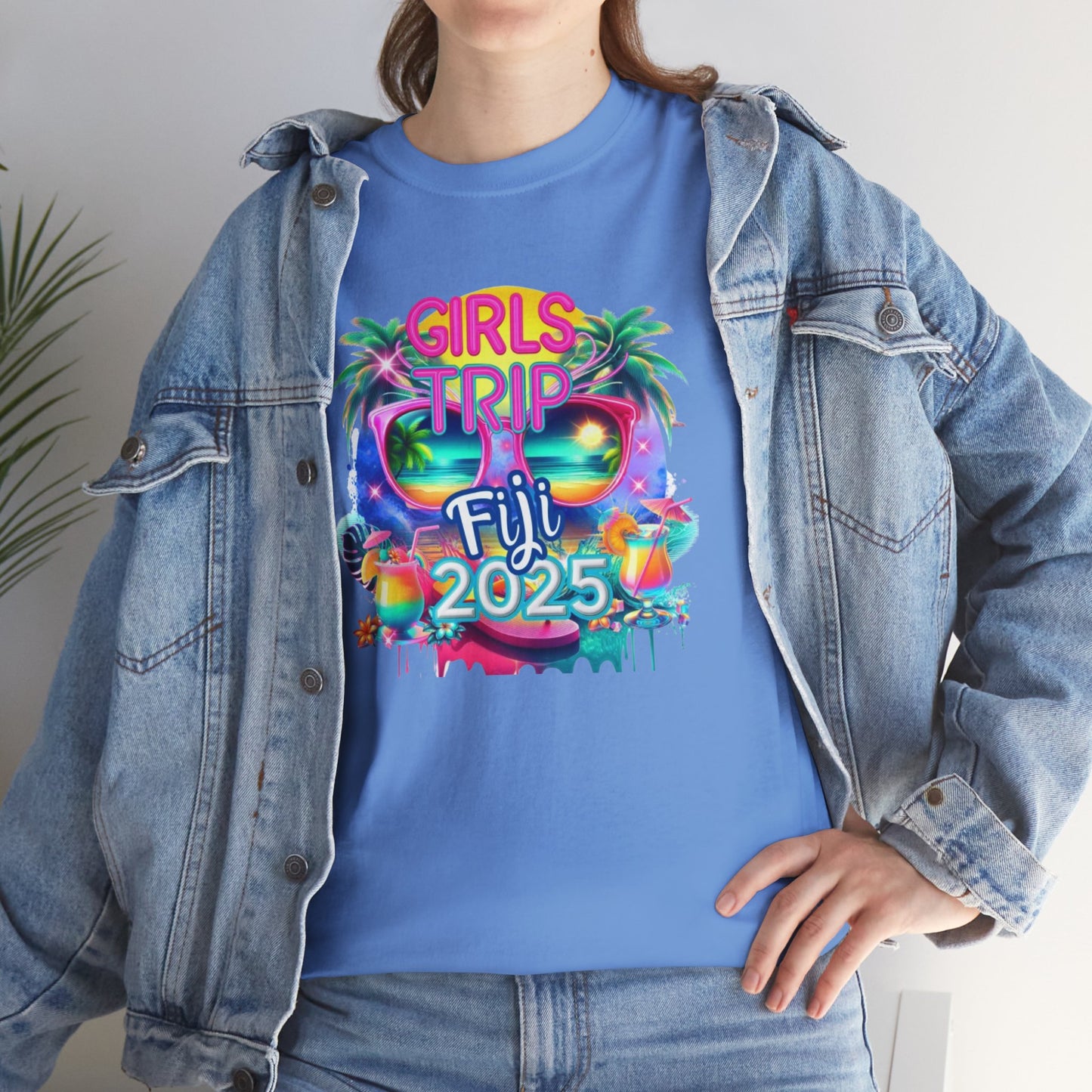 Girls Trip Fiji 2025 Unisex Heavy Cotton Tee