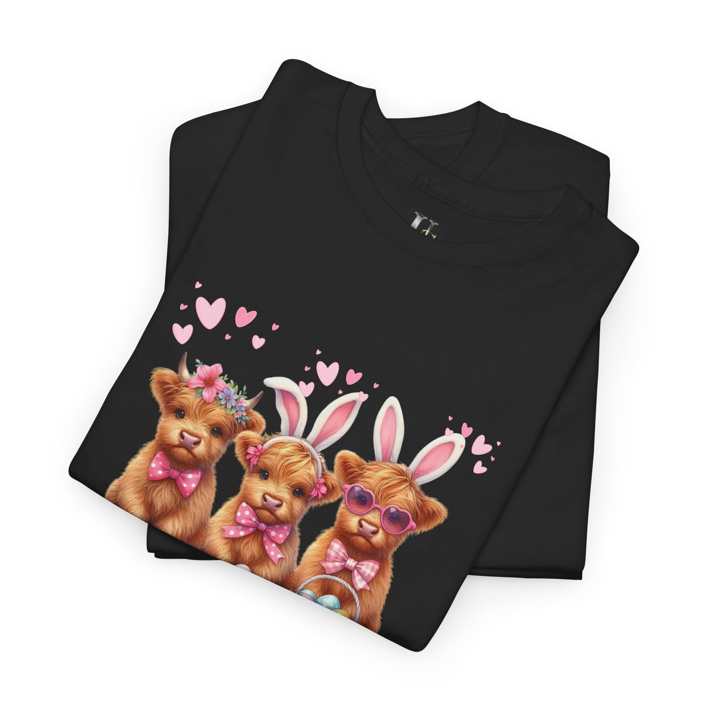 Happy Easter Unisex Heavy Cotton Tee – Cute Bunny Design