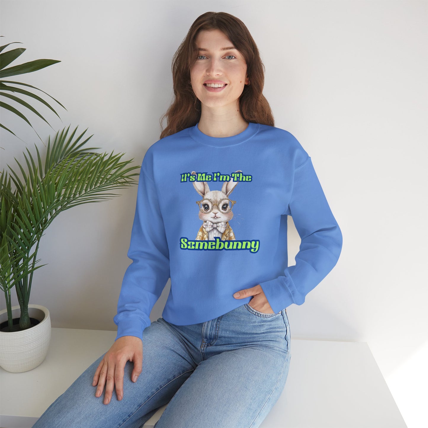 Funny Unisex Crewneck Sweatshirt - "It's Me! I'm The Samebunny"