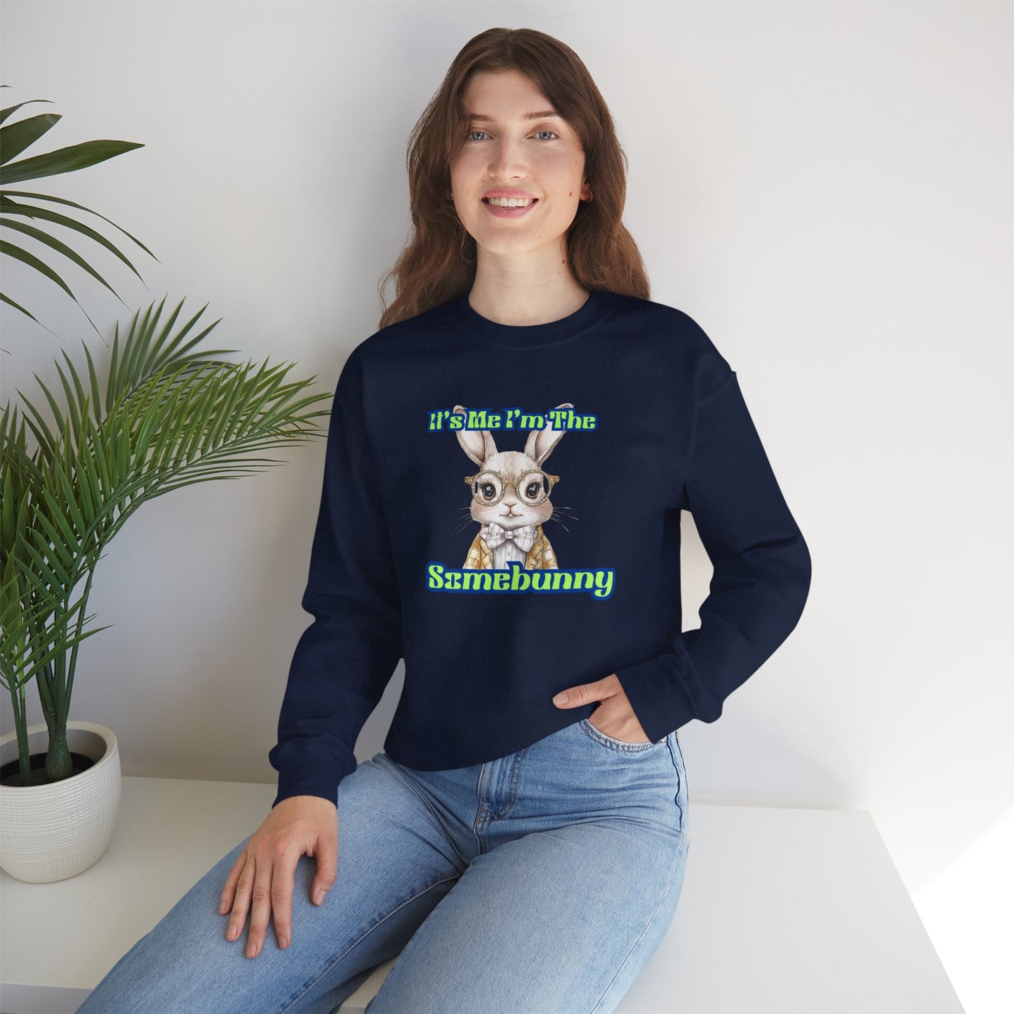 Funny Unisex Crewneck Sweatshirt - "It's Me! I'm The Samebunny"