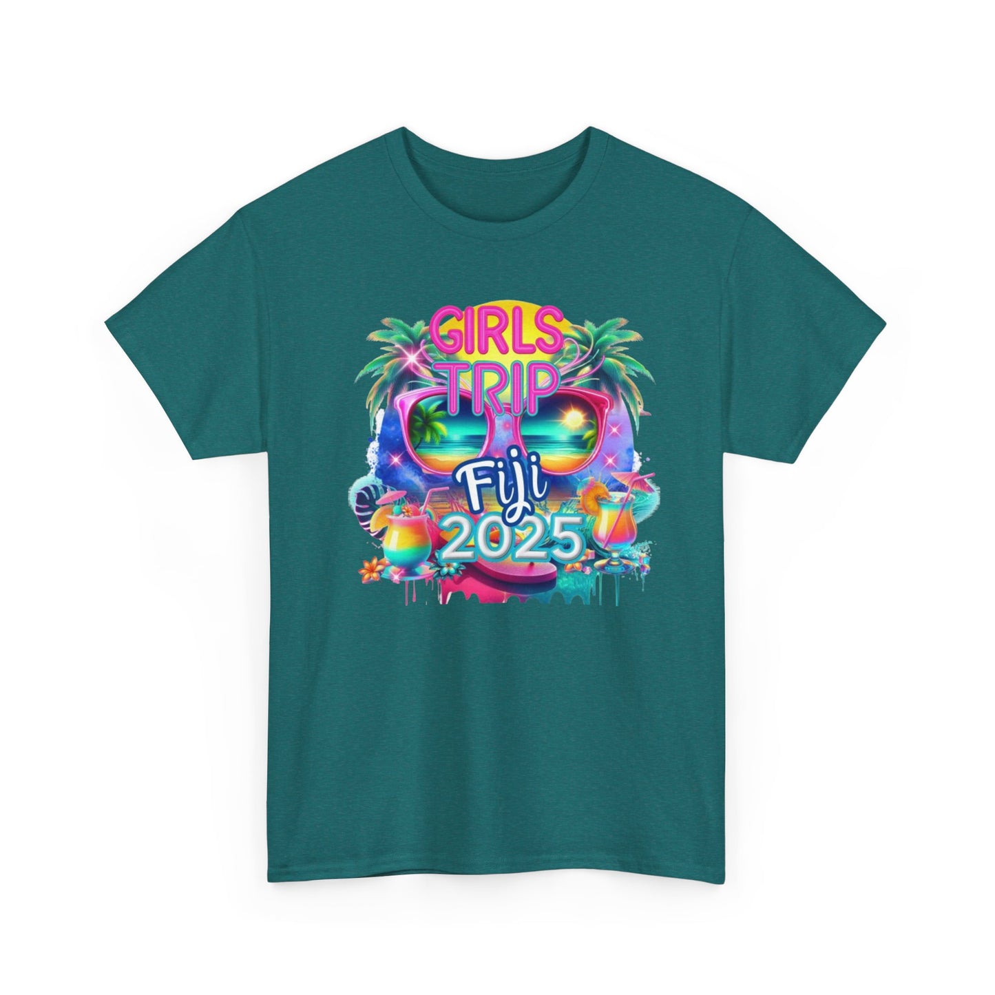 Girls Trip Fiji 2025 Unisex Heavy Cotton Tee