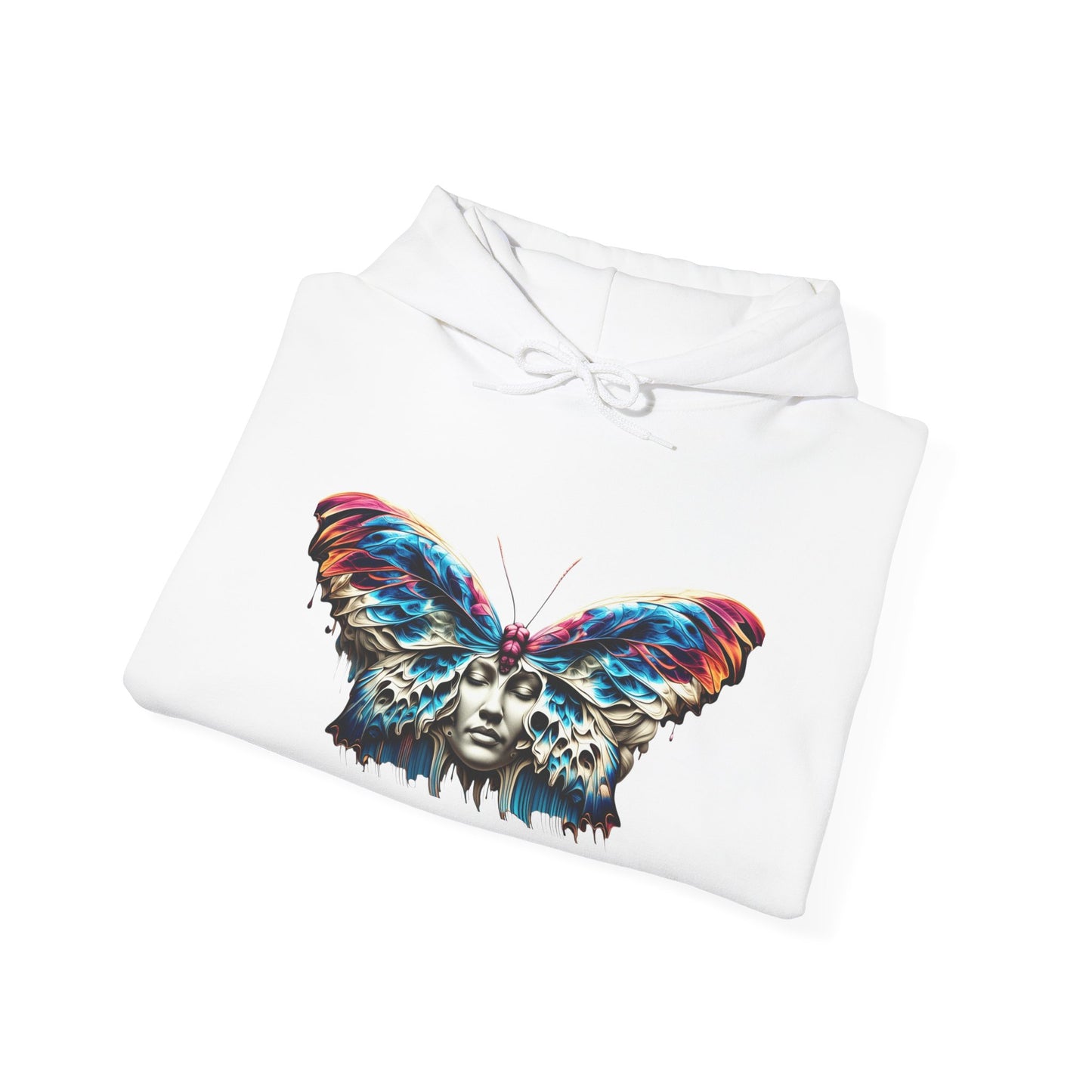 Vibrant Butterfly Art Unisex Hoodie – Colorful Graphic Sweatshirt for Nature Lovers