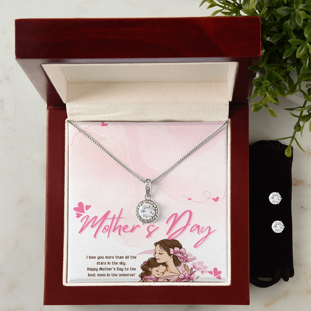 Eternal Hope Necklace And Cubic Zirconia Earring Set