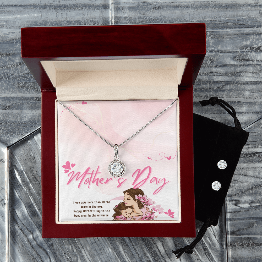 Eternal Hope Necklace And Cubic Zirconia Earring Set